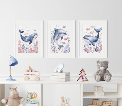 Set de décorations murales pour chambre d'enfant "Petits gourmands marins"