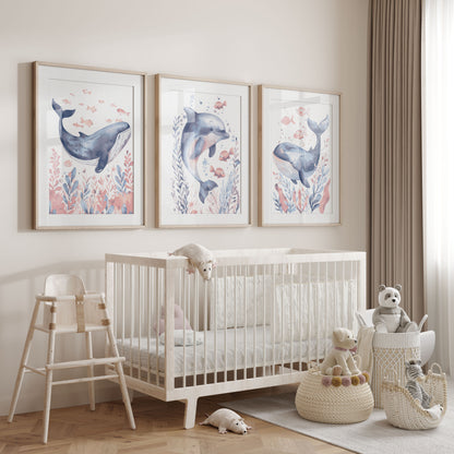 Set de décorations murales pour chambre d'enfant "Petits gourmands marins"