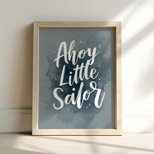 Vintage Watercolour Quote Nursery Wall Art Framed Print