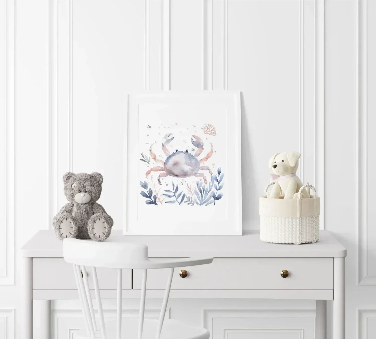 Blue Crab Nursery Wall Art Print - Print