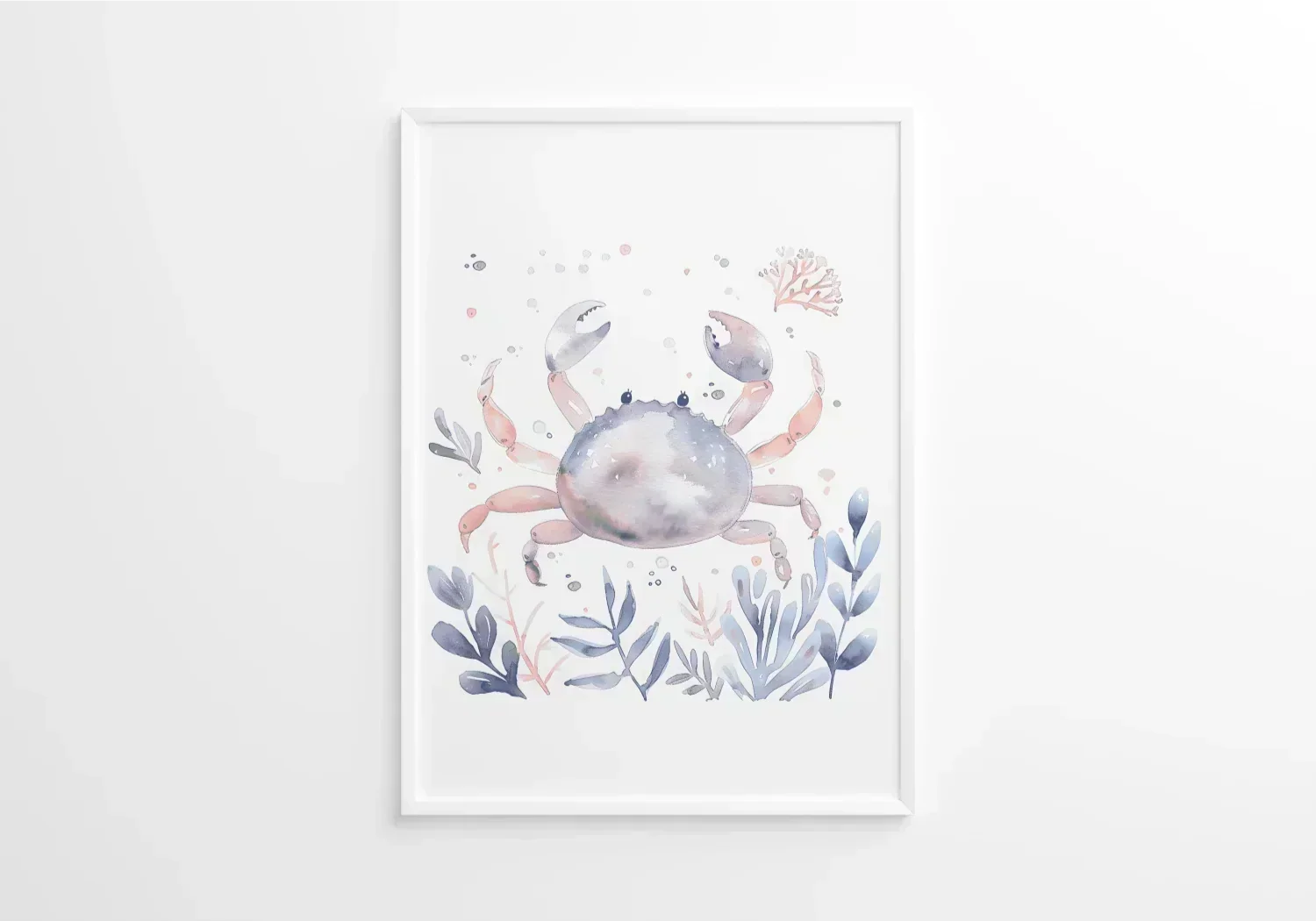 Blue Crab Nursery Wall Art Print - Print