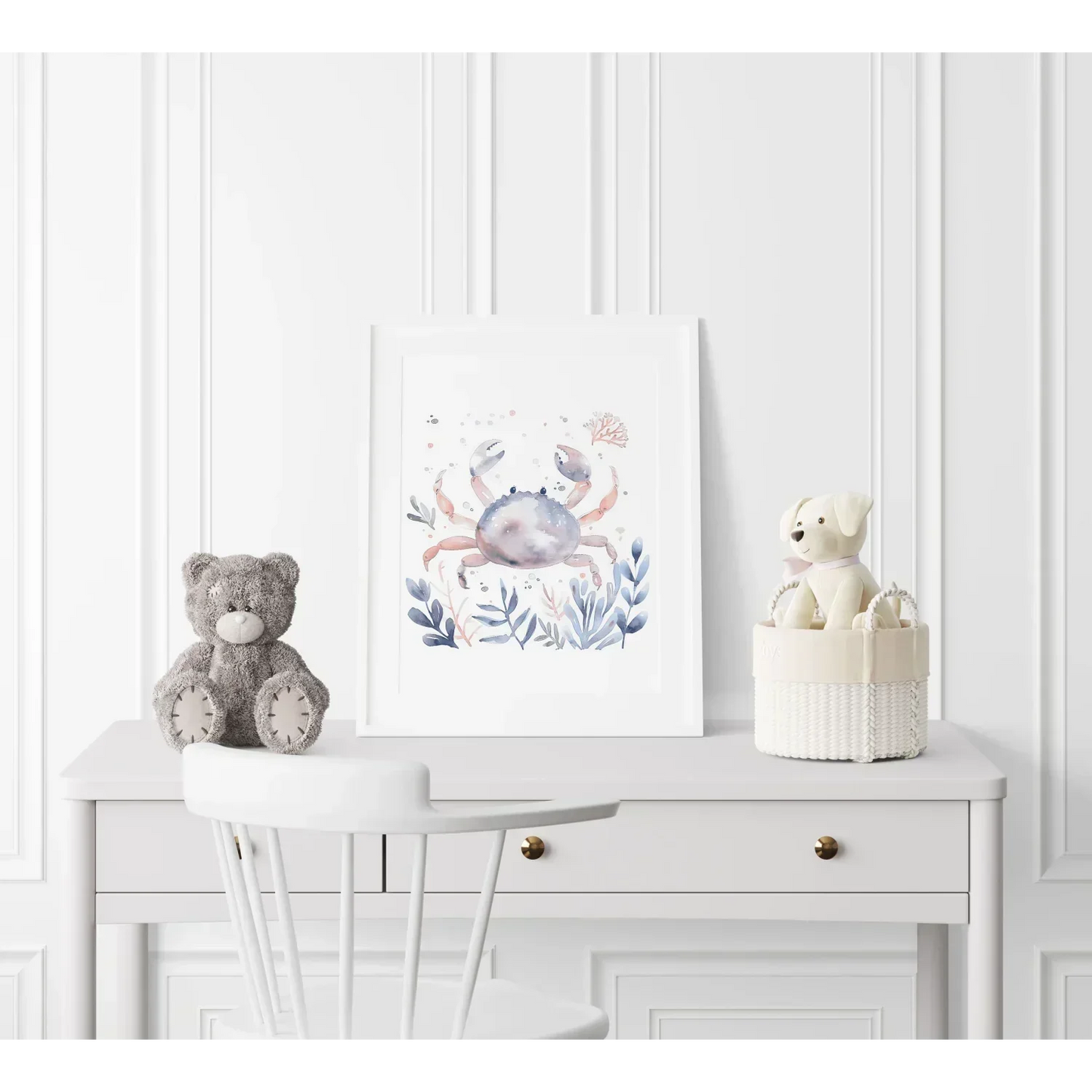 Blue Crab Nursery Wall Art Print - Print