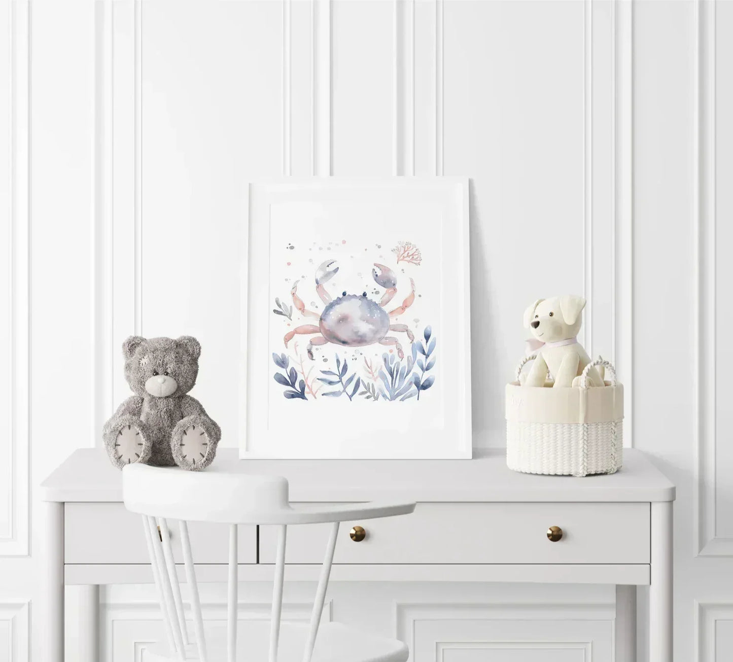 Blue Crab Nursery Wall Art Print - Print