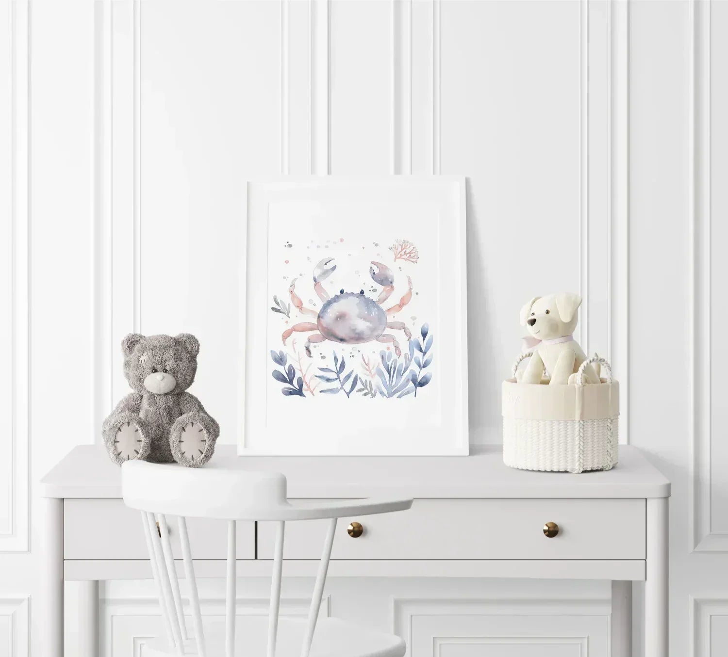 Blue Crab Nursery Wall Art Print - Print