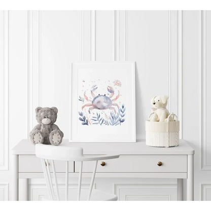 Blue Crab Nursery Wall Art - Print