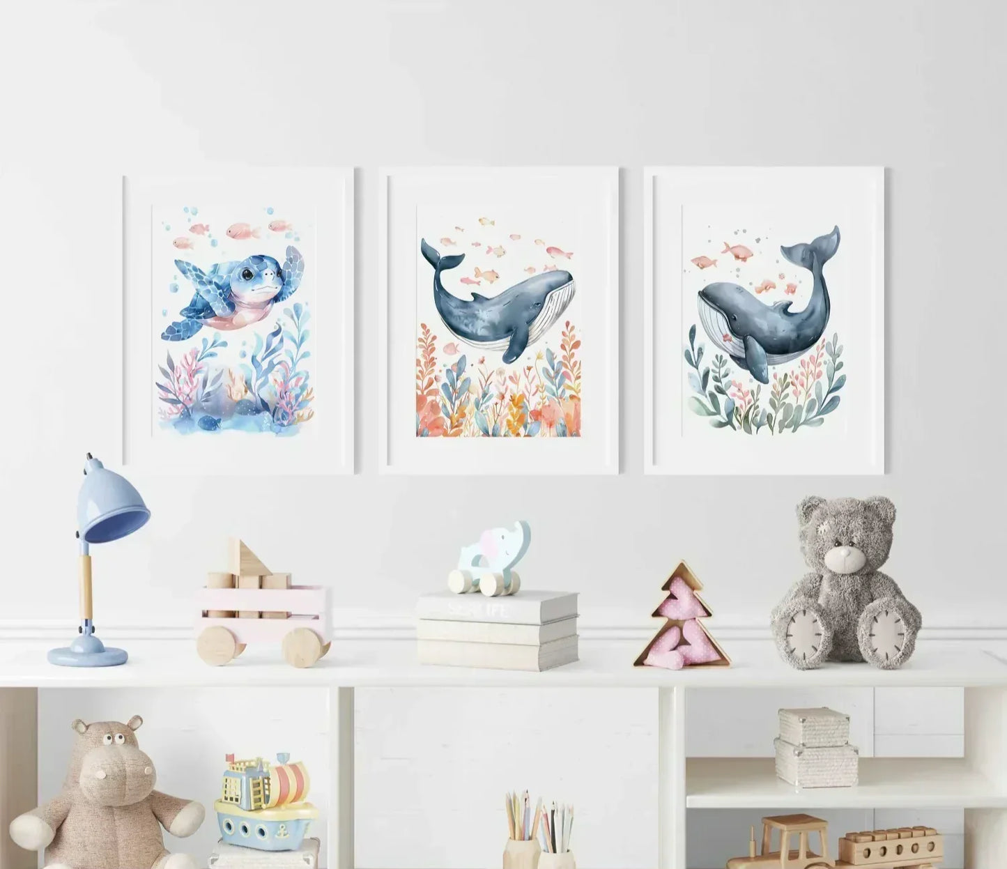 Blue Turtle Nursery Wall Art