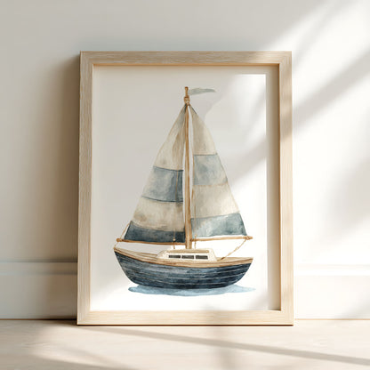 Vintage Coastal Nursery Wall Art Set of 6