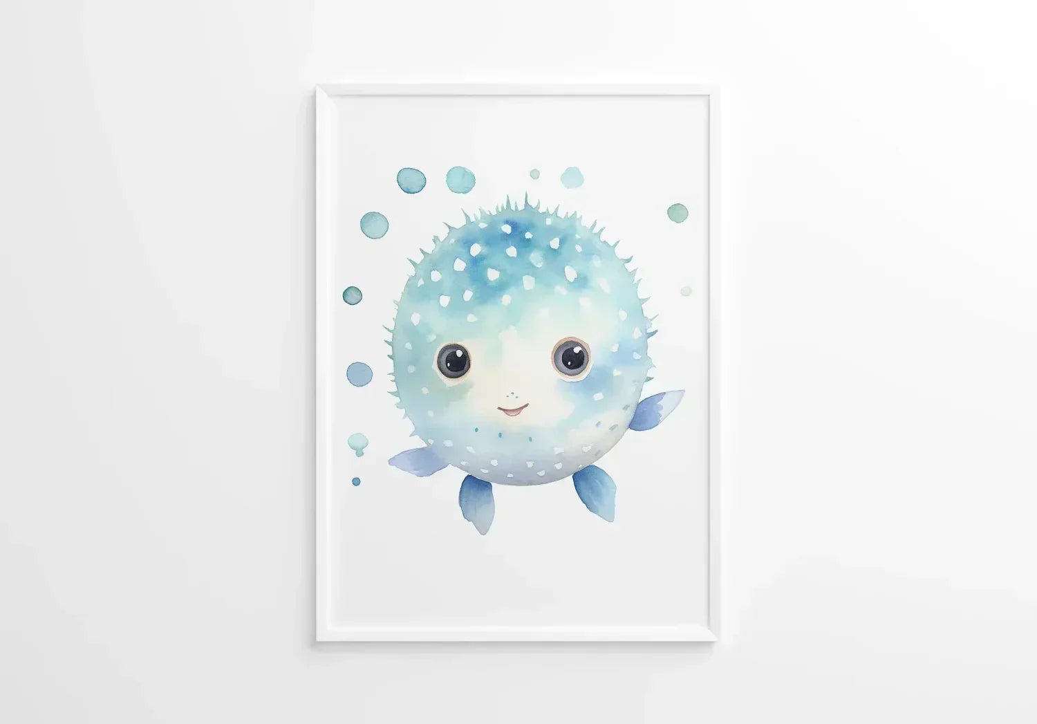 Bubbles the Puffer Nursery Wall Art Print - Print