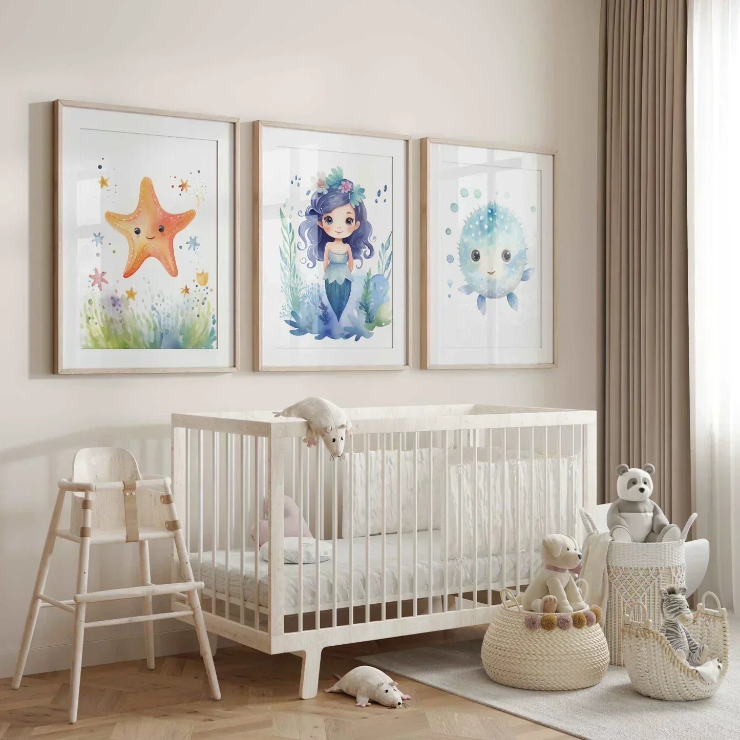 Bubbles the Puffer Nursery Wall Art Print