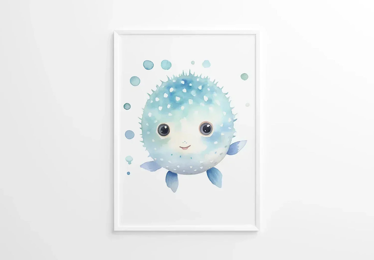 Bubbles the Puffer Nursery Wall Art - Print