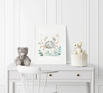 Crab Nursery Wall Art Print - Print