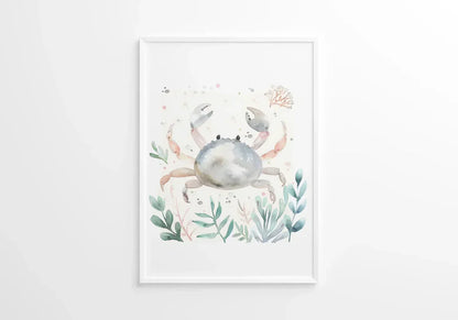 Crab Nursery Wall Art Print - Print