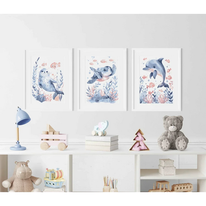 Dolphin Nursery Wall Art