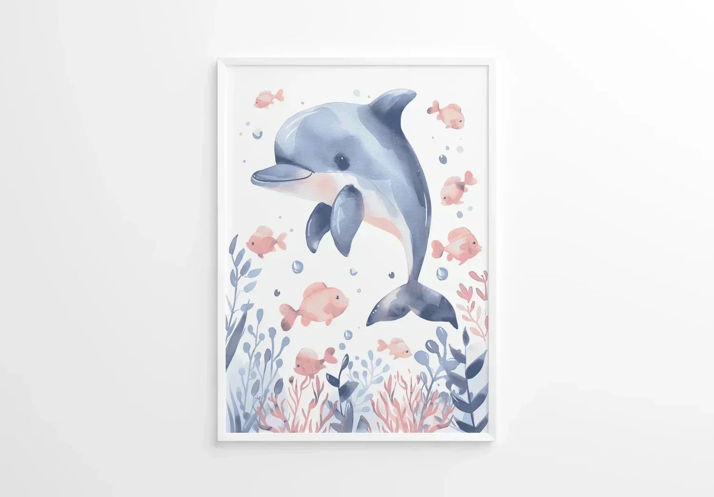 Dolphin Nursery Wall Art - Print