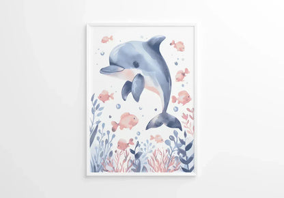 Dolphin Nursery Wall Art - Print