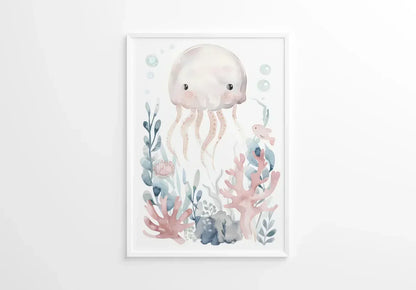 Octopus Nursery Wall Art Print - Print