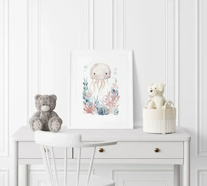 Octopus Nursery Wall Art Print - Print