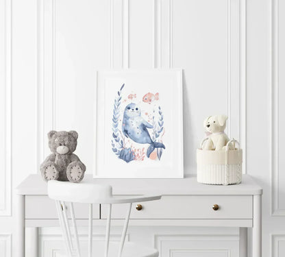 Seal Nursery Wall Art Print - Print