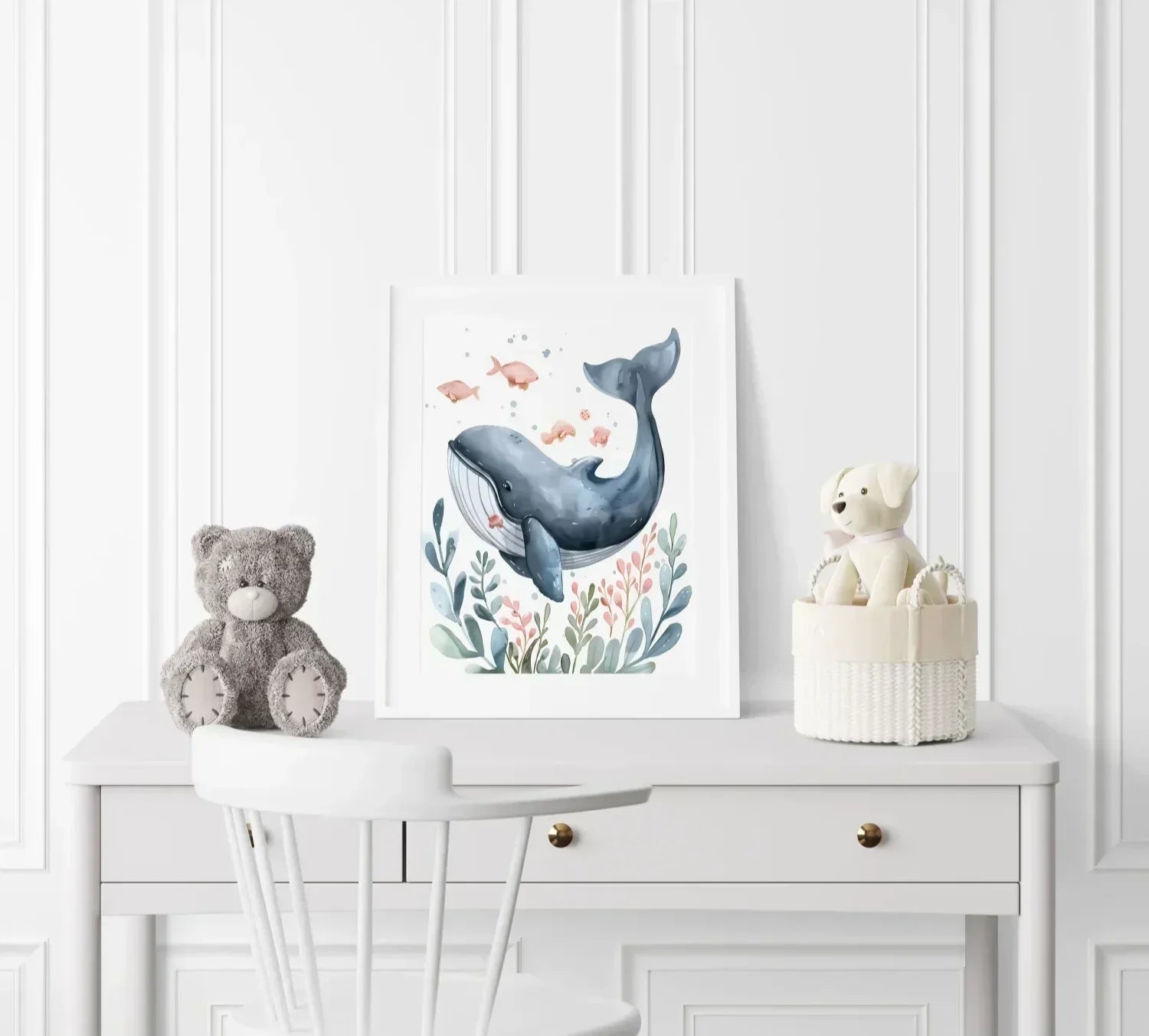 Splashy the Whale Nursery Wall Art - Print