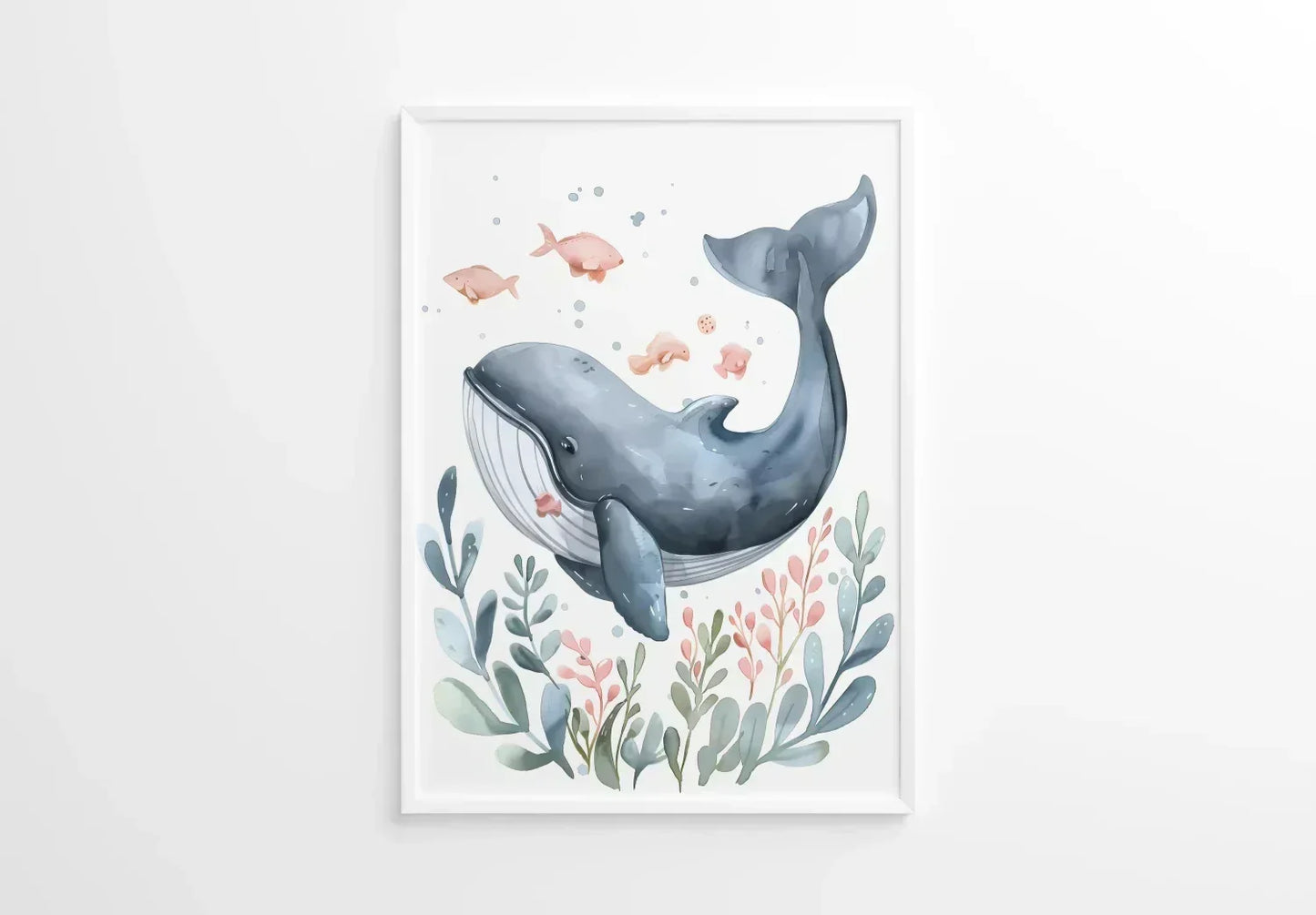 Splashy the Whale Nursery Wall Art - Print