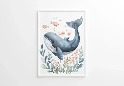 Splashy the Whale Nursery Wall Art - Print