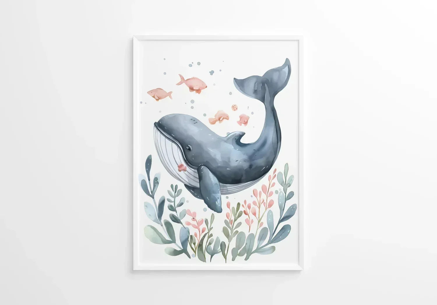 Splashy the Whale Nursery Wall Art - Print