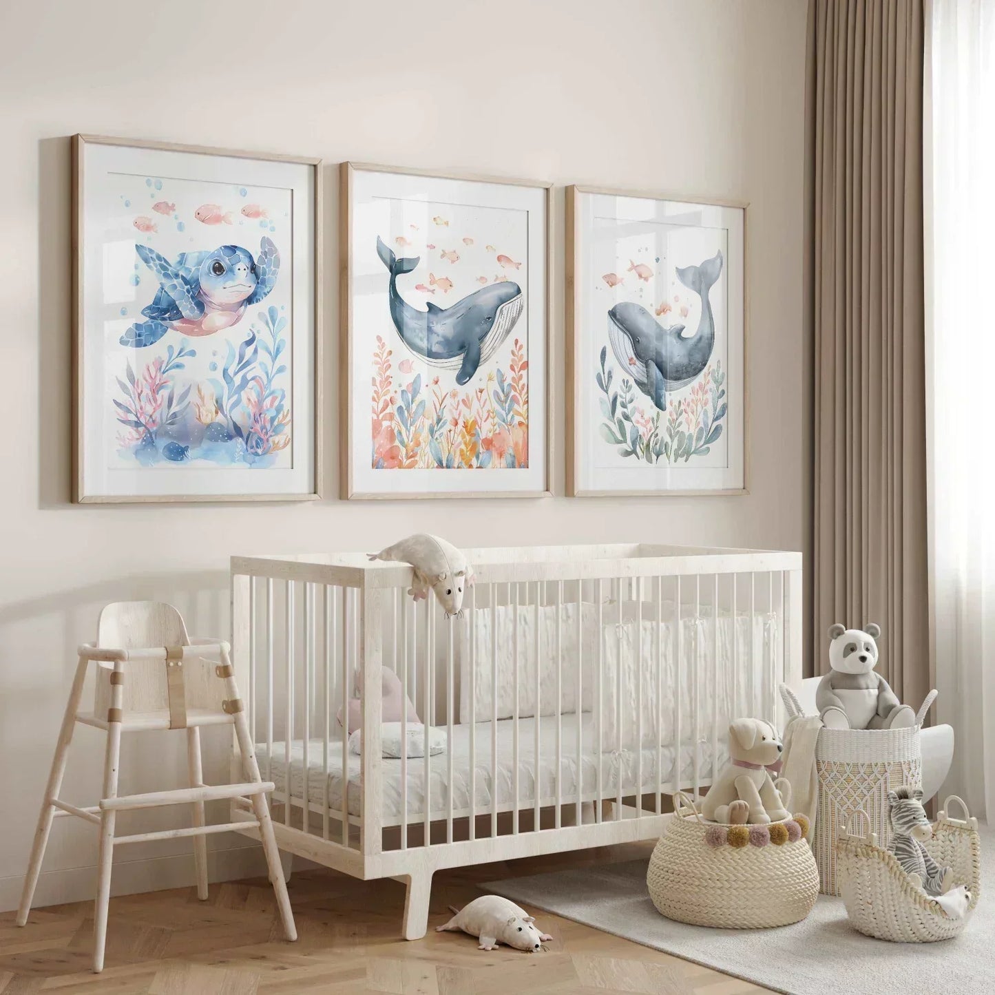 Splashy the Whale Nursery Wall Art Print