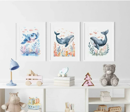 Splashy the Whale Nursery Wall Art