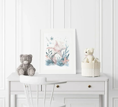 Starfish Nursery Wall Art - Print