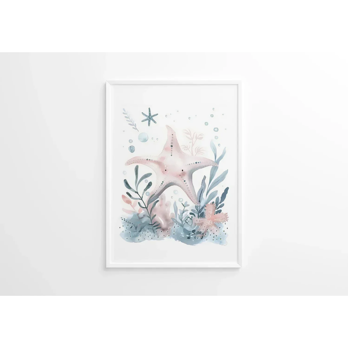 Starfish Nursery Wall Art Print - Print