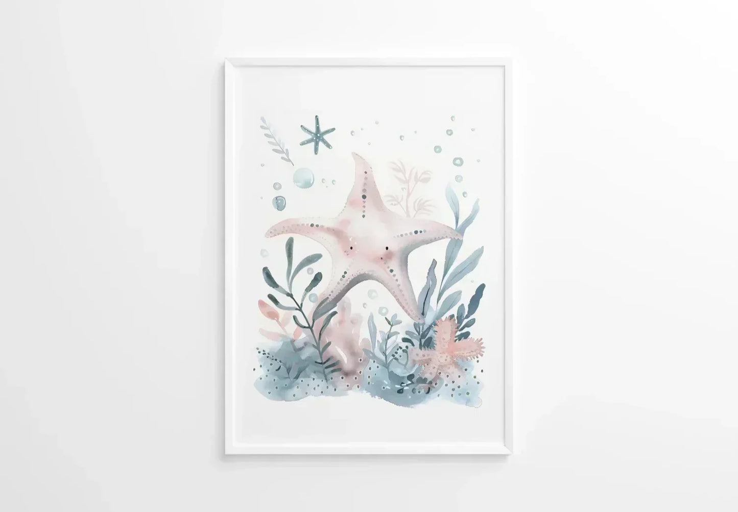 Starfish Nursery Wall Art Print - Print