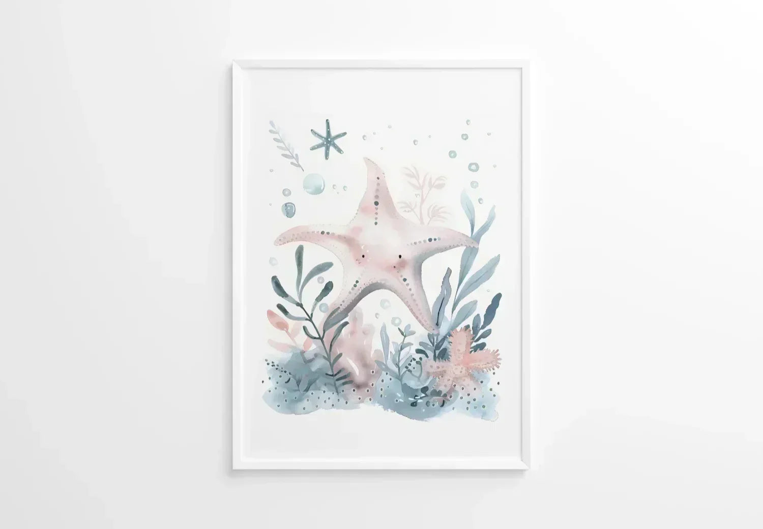 Starfish Nursery Wall Art Print - Print