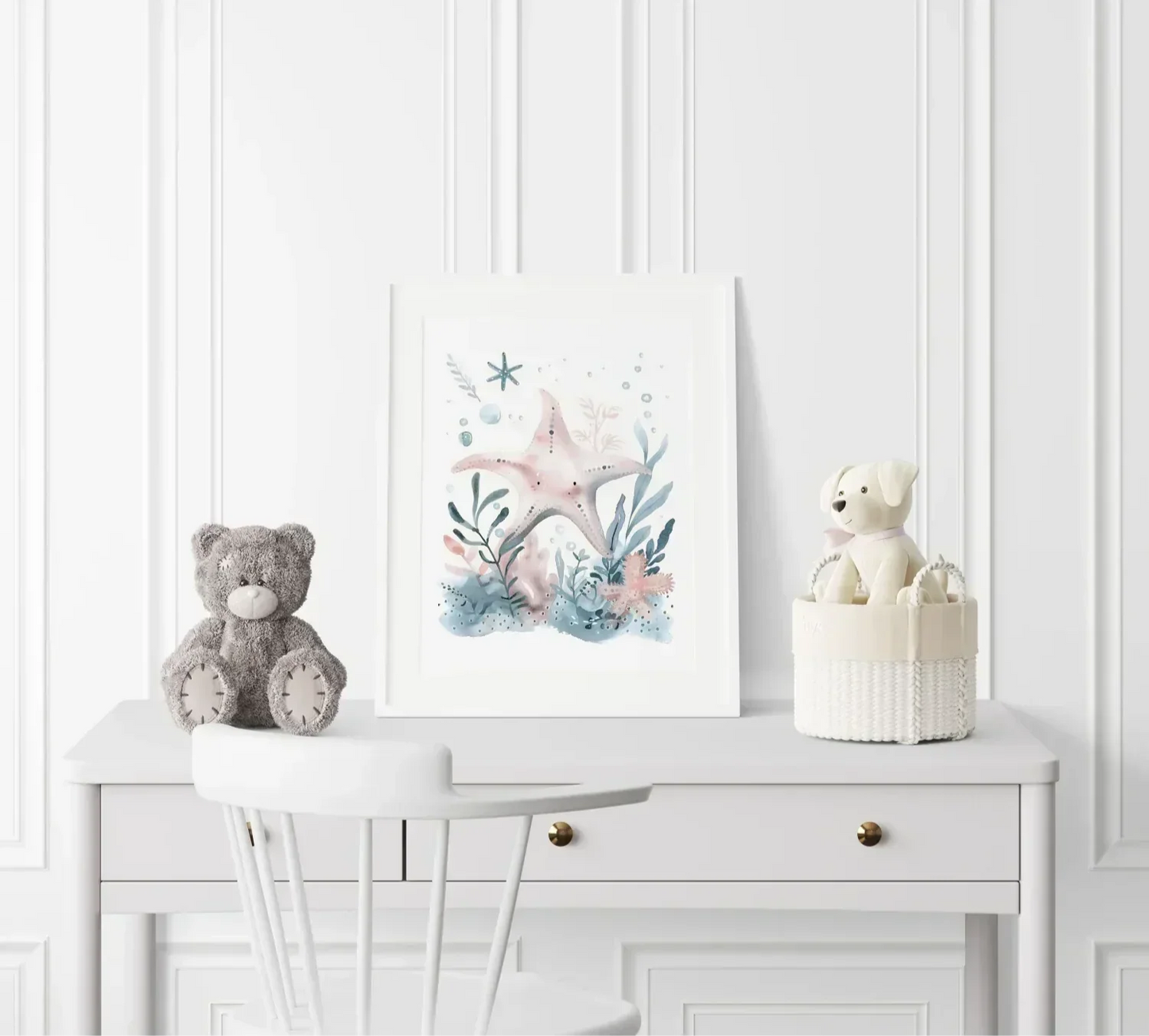 Starfish Nursery Wall Art Print - Print