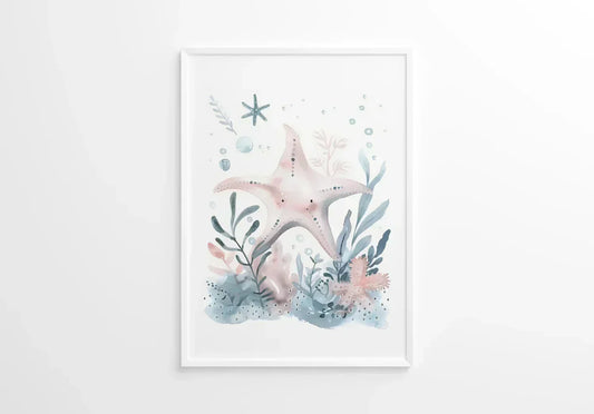 Starfish Nursery Wall Art - Print