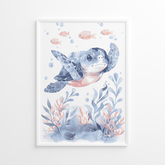 Turtle Nursery Wall Art Print