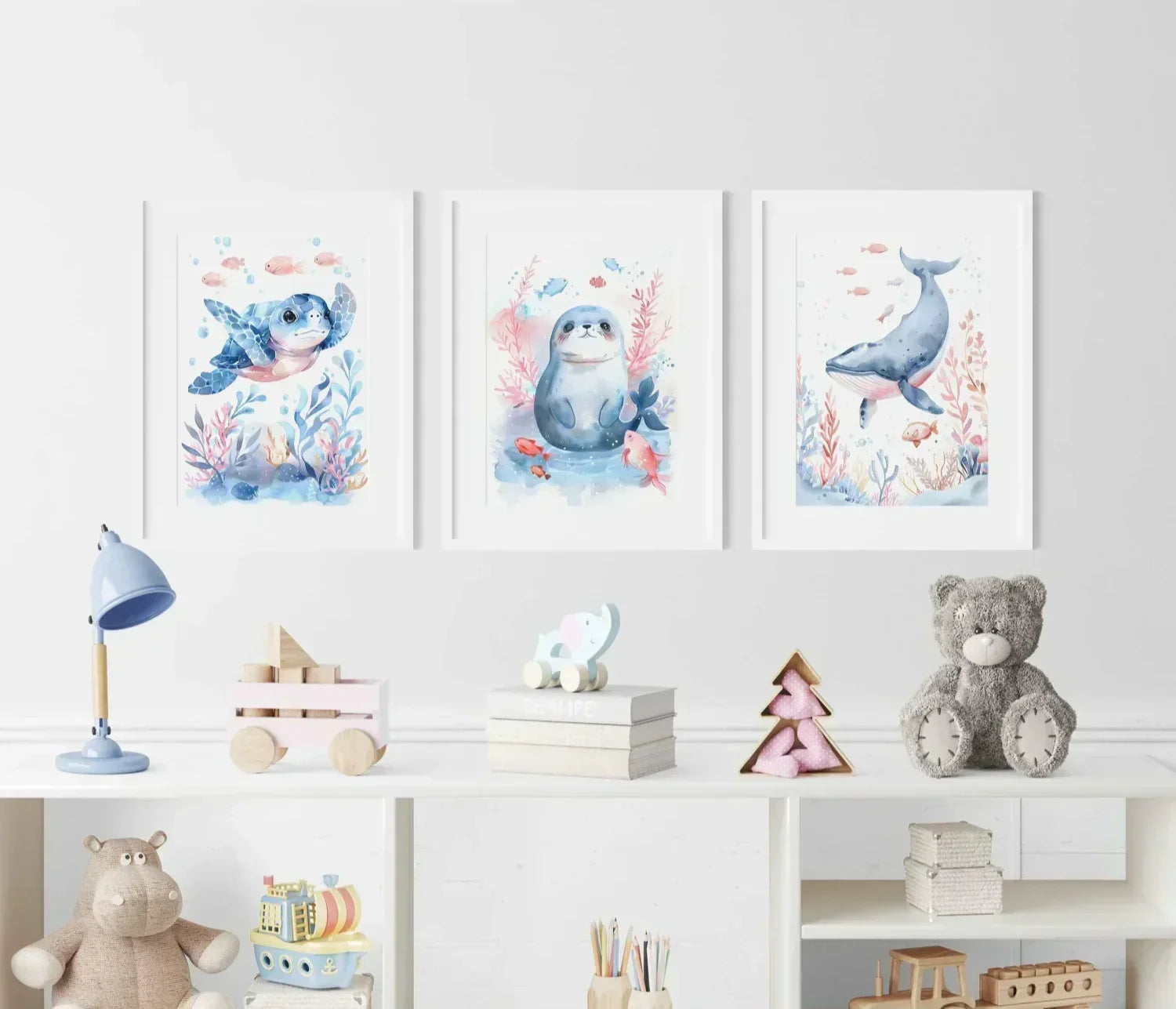 Whale Nursery Wall Art