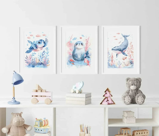 Whale Nursery Wall Art