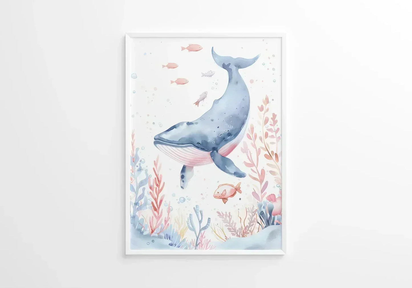 Whale Nursery Wall Art - Print