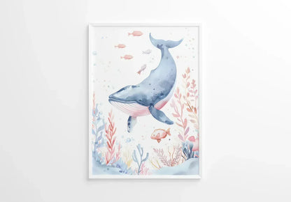 Whale Nursery Wall Art - Print