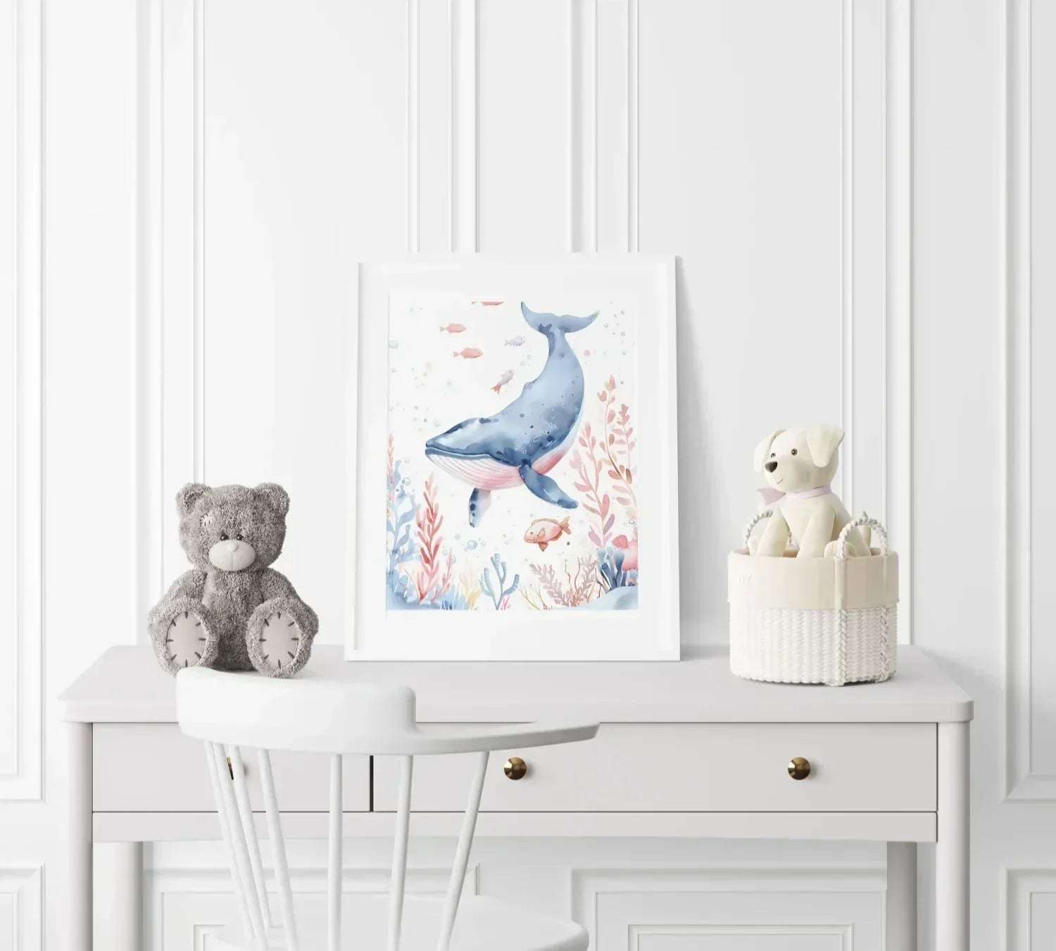 Whale Nursery Wall Art - Print