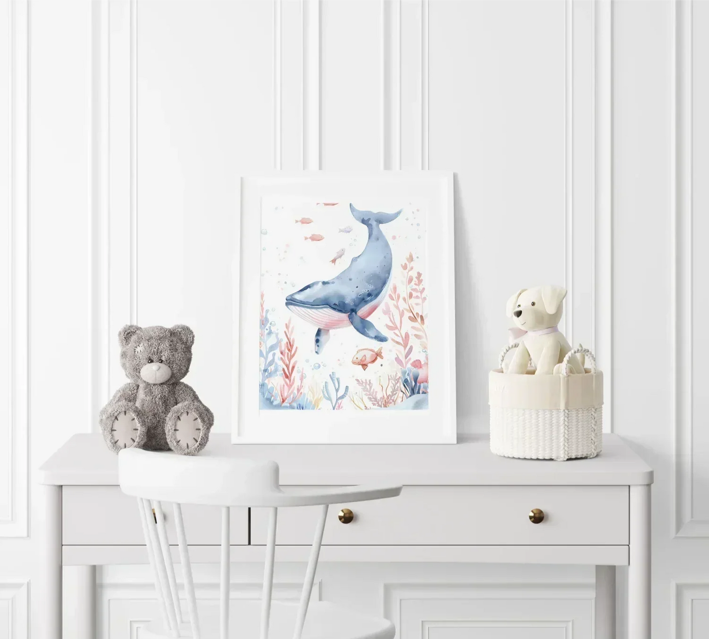 Whale Nursery Wall Art - Print